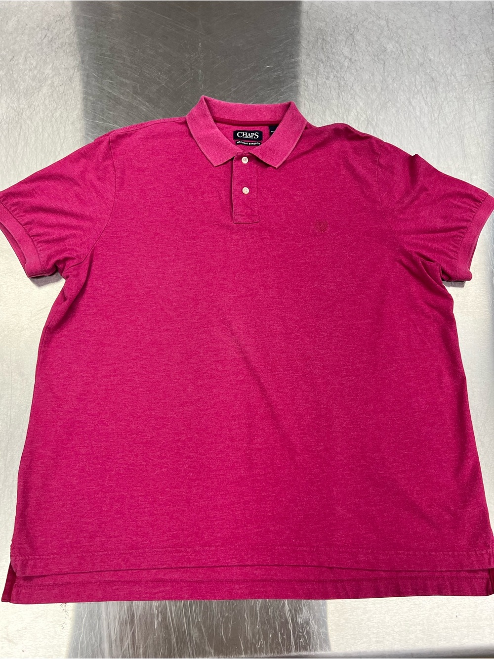 Chaps Aged Wear Polo Shirt in Fuchsia Men’s XXL